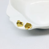 50pcs 14K Gold Plated Heart Shape Beads