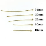 500pcs 14k Gold Plated Round Pin Needle