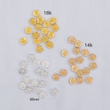 100pcs 14K Gold Plated Beaded Spacer Accessories