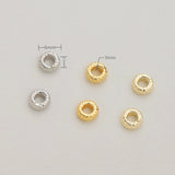 (200pcs) 14K/18K Flat Beads Color Preserving