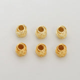 14K (500pcs) Plated with Real Gold Fried Dough Twist Charms Ball Bead