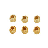 14K (500pcs) Plated with Real Gold Fried Dough Twist Charms Ball Bead