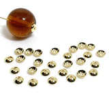 500pcs 14K Gold Plated Mini Round Flowers