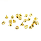 100pcs 14k Gold 3/4mm Mini Flower Spacer Beads