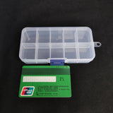 Small Fixed 10 Grid Plastic Storage Container Box